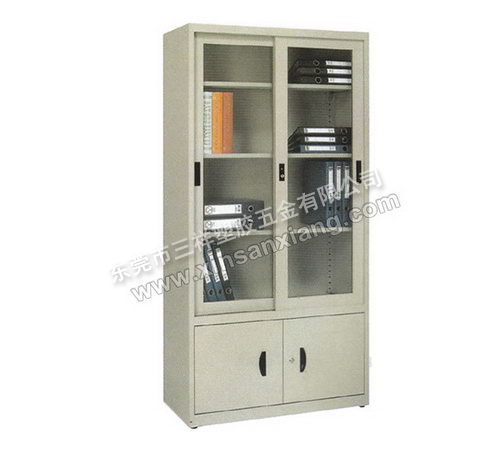 上玻下小掩門櫃<br> 型號：TG-030<br>規格(mm)：1800H×900W×400D