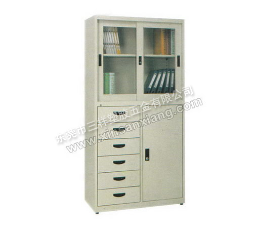 半玻六抽櫃<br> 型號：TG-024<br>規格(mm)：1800H×900W×400D